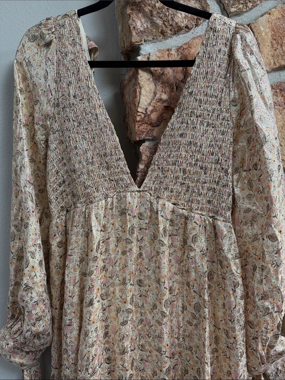 Free People Luxalina Metallic Maxi Retail $400 - Picture 8 of 9